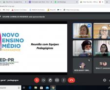 Reunião sobre o NEM - equipe Pedagógica