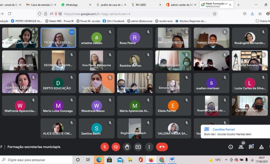Encontro com as Secretarias Municipais de Educação para  estudos sobre Prova Paraná- Descritores.